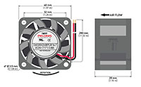 4028-7 Series Brushless Direct Current (DC) Axial Fans - 3