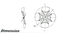 660mm Metal Fan Dimension