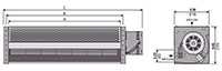 JEC-150A Series Alternating Current (AC) Cross Flow Fans - 2