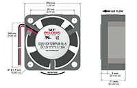 2510-5 Series Brushless Direct Current (DC) Axial Fans - 3