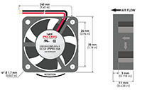 3010-5 Series Brushless Direct Current (DC) Axial Fans - 3