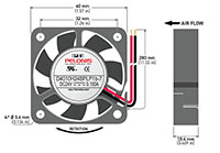 4010-7 Series Brushless Direct Current (DC) Axial Fans - 3