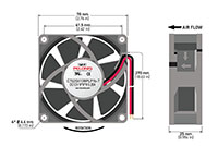 7025-7 Series Brushless Direct Current (DC) Axial Fans - 3