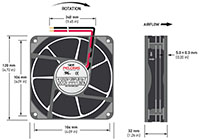 1232-7 Series Brushless Direct Current (DC) Axial Fans - 3