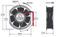 1751-7 Series Brushless Direct Current (DC) Axial Fans - 3