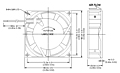 AC Fan PM8025-7 - Dimensional Drawing