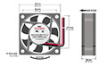 6020-7 Series Brushless Direct Current (DC) Axial Fans - 3