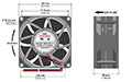 8038-7 Series Brushless Direct Current (DC) Axial Fans - 3