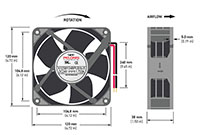 1238-5 Series Brushless Direct Current (DC) Axial Fans - 3