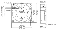 AC Fan PM1238-7 - Dimensional Drawing