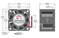 4028-5 Series Brushless Direct Current (DC) Axial Fans - 3