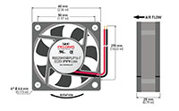 6020-7 Series Brushless Direct Current (DC) Axial Fans - 3