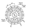Output Frame Dimensions of Model SD, SDL, and SDD 255 Planetary Reducer Gearbox