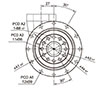 Output Frame Dimensions of Model SDH 200 Planetary Reducer Gearbox