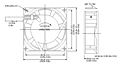 AC Fan PM9225-7 - Dimensional Drawing