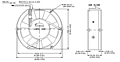 AC Fan PM1751-7 - Dimensional Drawing