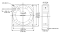 AC Fan PM8083-7 - Dimensional Drawing